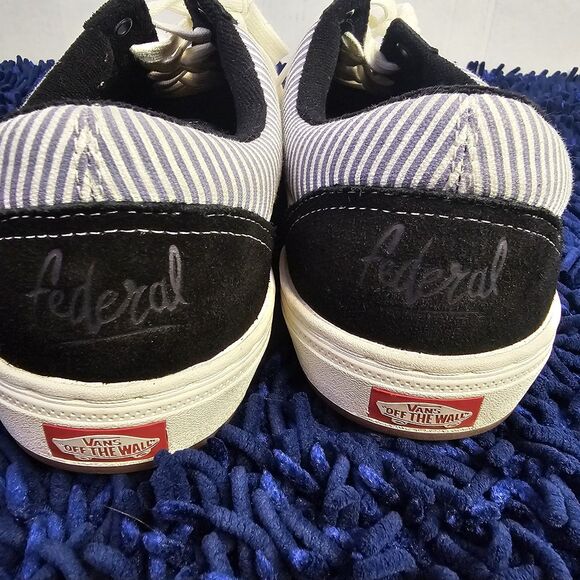 Mens Old Skool BMX  Black/Blue Classic Van's Sneakers Size 11 Skater Preppy S089 - Picture 4 of 8